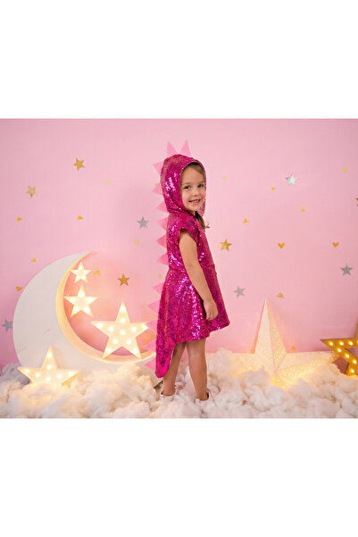 Mum Design Gifts PEMBE PULLU DİNAZOR KOSTÜMÜ- ELBİSESİ