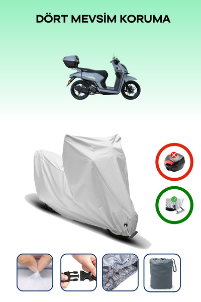 Breen Gray Lock Compatible Yuki Gentle 50 Compatible Motorcycle Tarpaulin Waterproof