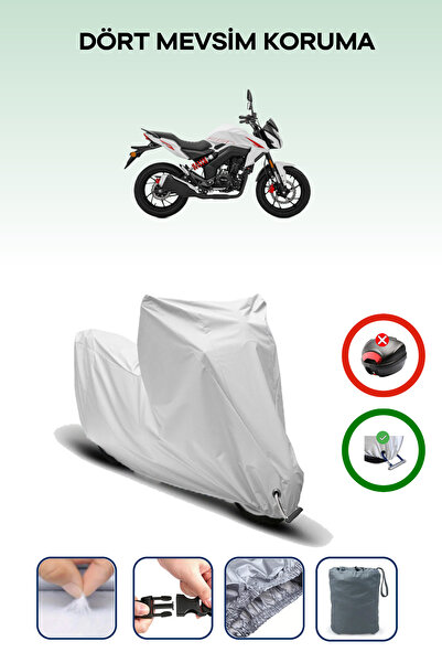 Breen غطاء دراجة نارية متوافق مع RKS RK250-S متوافق مع اللون الرمادي مقاوم للماء