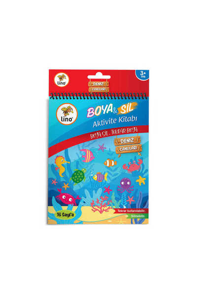 Lino Boya Sil Aktivite Boyama Kitabı - Denizaltı A5 Ebat (Silinebilir)