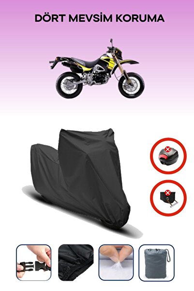 Breen حقيبة خلفية سوداء متوافقة مع كانوني كروس 150، قماش متوافق مع الدراجات النارية، 4 مواسم