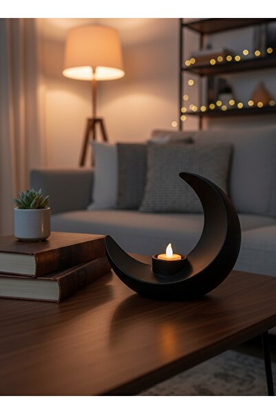 3DEpics Hilal Dekoratif Tealight Mumluk (17,5x6,5)