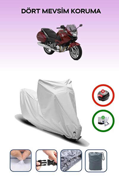 Breen قفل رمادي متوافق مع دراجة نارية هوندا NT 700 V Deauville ABS متوافق مع قماش الدراجة النارية مقاوم للماء