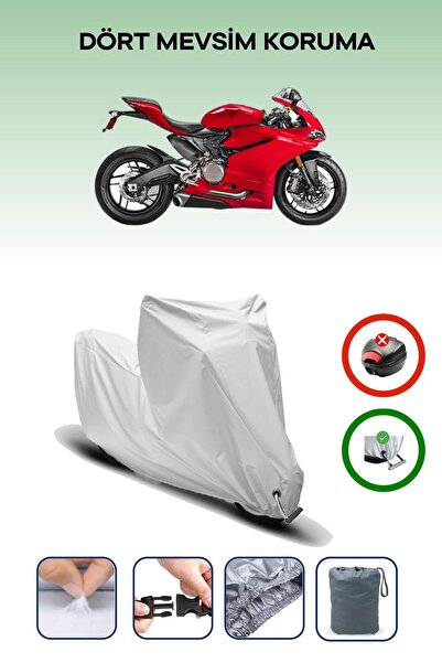 Breen Gray Lock Compatible Ducati Panigale 1199 R Compatible Motorcycle Tarpaulin Waterproof
