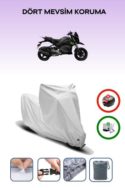 Breen Gray Lock Compatible Yuki Hammer 50 Compatible Motorcycle Tarpaulin Waterproof