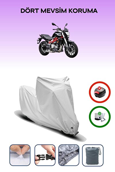 Breen غطاء دراجة نارية متوافق مع Benelli BN 302 باللون الرمادي مقاوم للماء