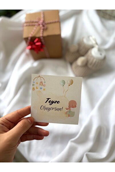 BETSY STUDIO مجموعة بطاقة 'تصبحي عمة' وحذاء للأطفال الرضع |   صندوق خبرة السع...