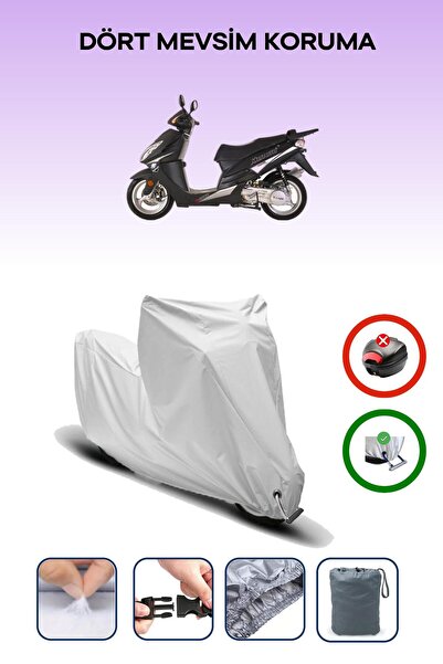 Breen Gray Lock Compatible Kanuni Rokko 150 Compatible Motorcycle Tarpaulin Waterproof