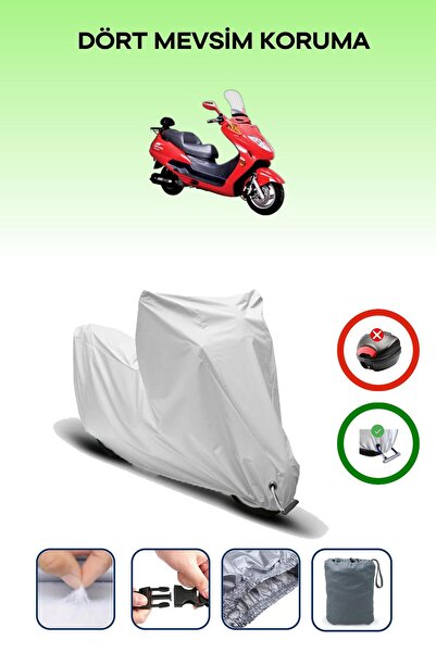 Breen Gray Lock Compatible Dorado Sandor 150 Compatible Motorcycle Tarpaulin Waterproof