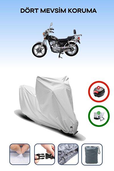 Breen غطاء دراجة نارية متوافق مع غطاء دراجة نارية رمادي اللون متوافق مع Mondial 150 KT مقاوم للماء