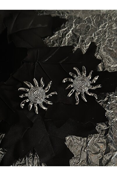 Butik أقراط الشمس فضية