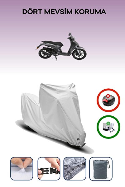 Breen Gray Lock Compatible Mondial 125 Prostreet Compatible Motorcycle Tarpau...