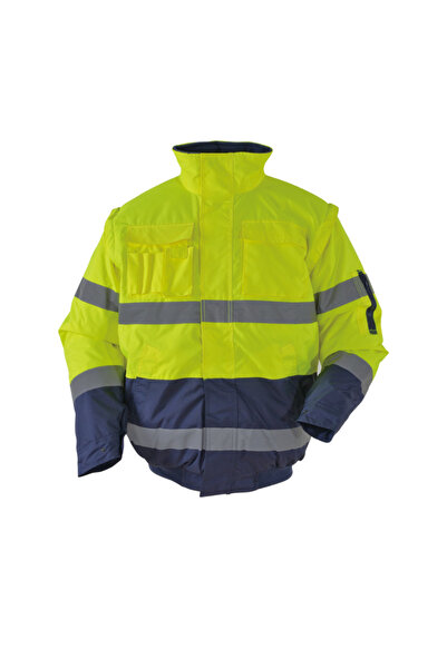 Izrasa ™ NT60 – Kolları Çıkmalı İçi Polarlı 300D Oxford Pilot Mont Sarı-Lacivert