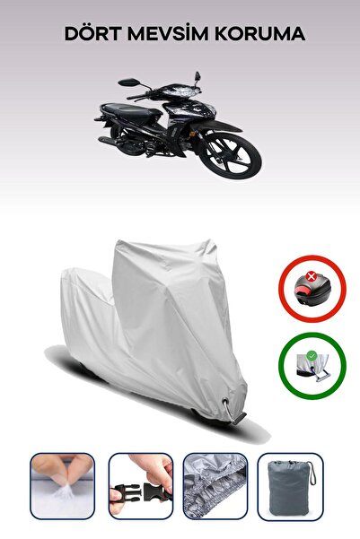 Breen Gray Lock Compatible King Motor Kr-50 Burn Compatible Motorcycle Tarpaulin Waterproof