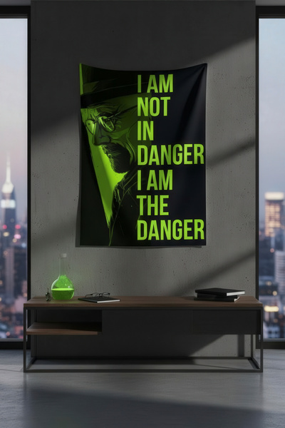 Nivendi Breaking Bad Heisenberg Yeşil Tasarım Kumaş Duvar Örtüsü Ev Dekorasyo...