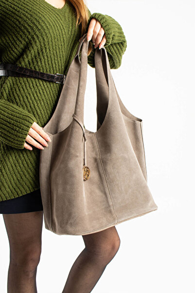 Jacquline kadın omuz çantası nubuk kadın çanta en çok sevilen çanta şık çanta nubuk taş çanta