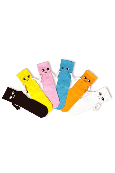 CARNAVAL SOCKS Mıknatıslı El Ele Tutuşan Çorap Arkadaşlık Spor Çorabı Eğlence...