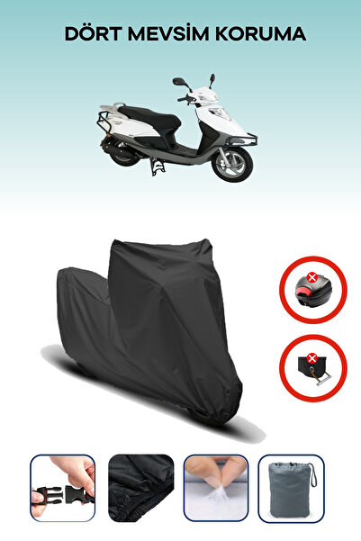 Breen Black Rear Bag Lock Incompatible Abush Speedy 100I Compatible Motorcycl...