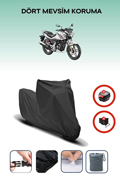 Breen Black Rear Bag Lock Incompatible with Hero T-Sport Compatible Motorcycle Tarpaulin, 4 Seasons
