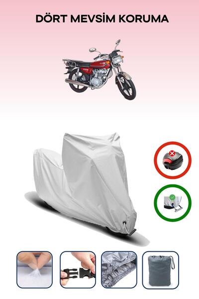 Breen Gray Lock Compatible Kuba Cg 100/Km125-6 Compatible Motorcycle Tarpaulin Waterproof