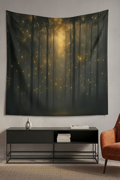 Nivendi Büyülü Gece ve Fener Işıkları Kumaş Duvar Örtüsü Ev Dekorasyon Duvar ...