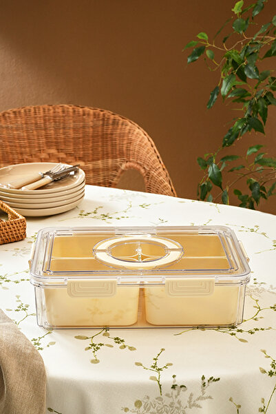 Karaca Suzi 4 Compartment Portable Rectangular Storage Container