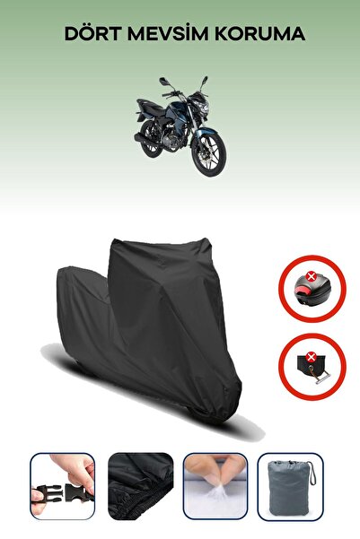 Breen Black Rear Bag Lock Incompatible Rks Rk100-R Compatible Motorcycle Tarpaulin, 4 Seasons