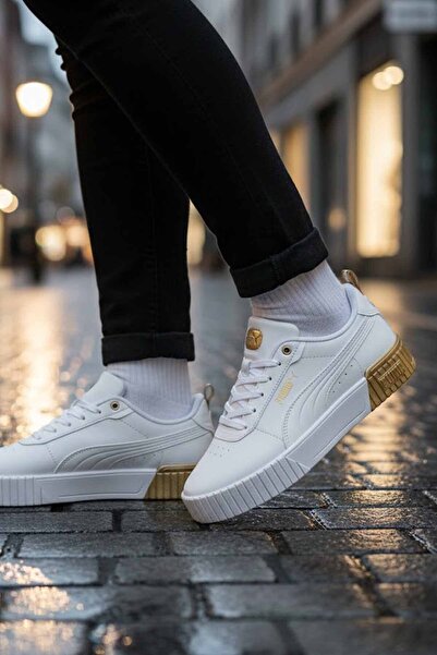 Puma Kadın Günlük Spor Ayakkabı Beyaz/Gold