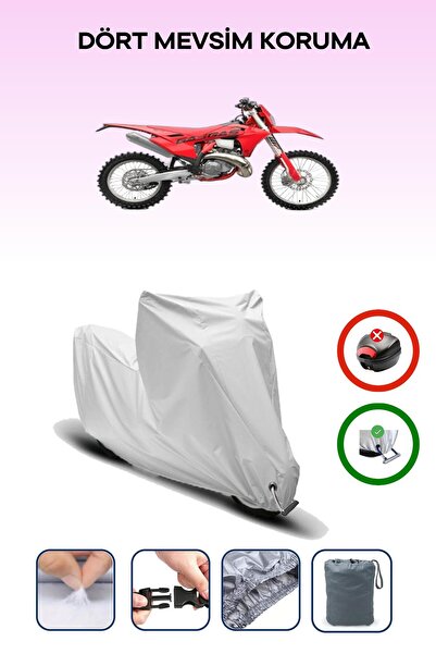 Breen غطاء دراجة نارية متوافق مع غاز غاز EC 300 باللون الرمادي مقاوم للماء