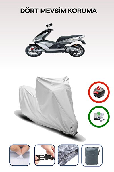 Breen Gray Lock Compatible Aprilia Area 51 Compatible Motorcycle Tarpaulin Wa...