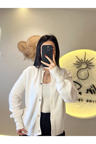 Selin Krem Büstiyer Triko Takım