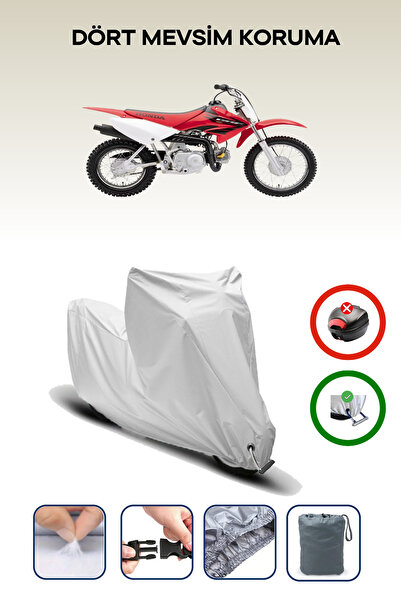 Breen قماش رمادي اللون متوافق مع دراجة نارية هوندا CRF 70 F مقاوم للماء