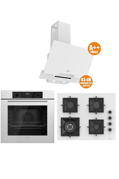 Ferre ICON PLUS 65 SERİSİ 3LÜ CAM ANKASTRE SET (QBL63CB-SC406-D064-SA)