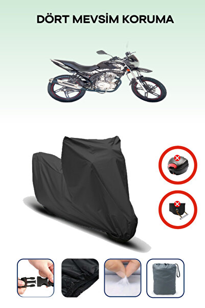 Breen قفل حقيبة خلفية أسود غير متوافق مع فالكون ووندر 150، قماش متوافق مع الدراجات النارية، 4 مواسم