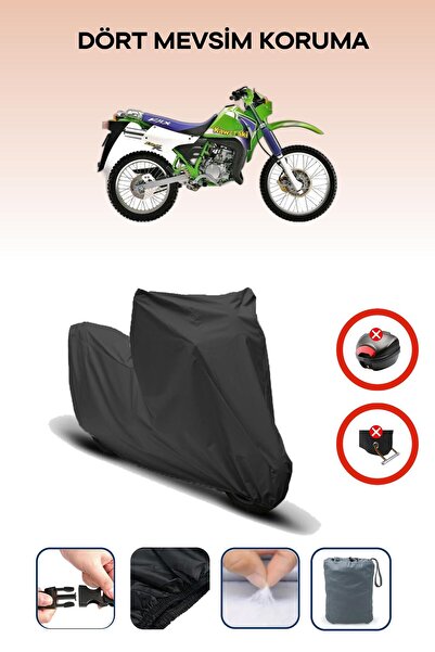 Breen قفل حقيبة خلفية أسود غير متوافق مع كانويا دراجة نارية متوافقة مع كاواساكي KMX 125، 4 مواسم