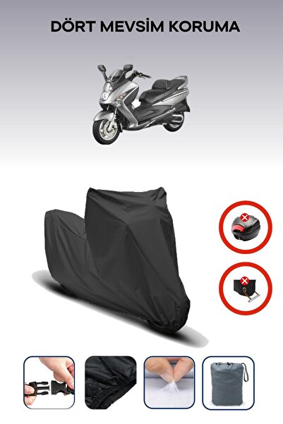Breen Black Rear Bag Lock Incompatible Sym Gts 250 Compatible Motorcycle Tarp...