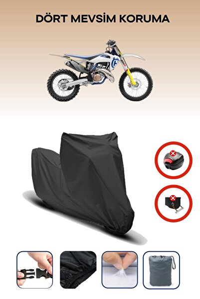Breen Black Rear Bag Lock Incompatible Husqvarna Tc 50 Compatible Motorcycle Tarpaulin, 4 Seasons