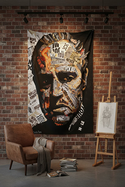 Nivendi Baba Filmi Al Pacino Portresi Kumaş Duvar Örtüsü Ev Dekorasyon Duvar ...