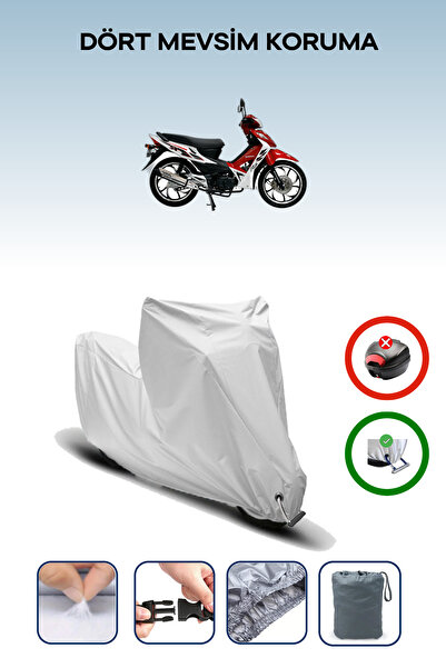 Breen غطاء دراجة نارية متوافق مع Mondial 125 SFS متوافق مع اللون الرمادي مقاوم للماء