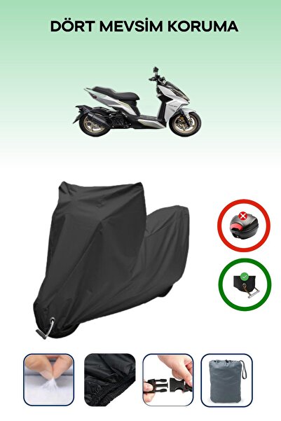 Breen Black Lock Compatible Sym Drg 160 Compatible Motorcycle Tarpaulin Water...