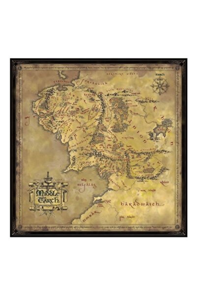 Noble Collection Παζλ, Συλλογή Ευγενών, Ο Άρχοντας των Δαχτυλιδιών, Χάρτης τη...