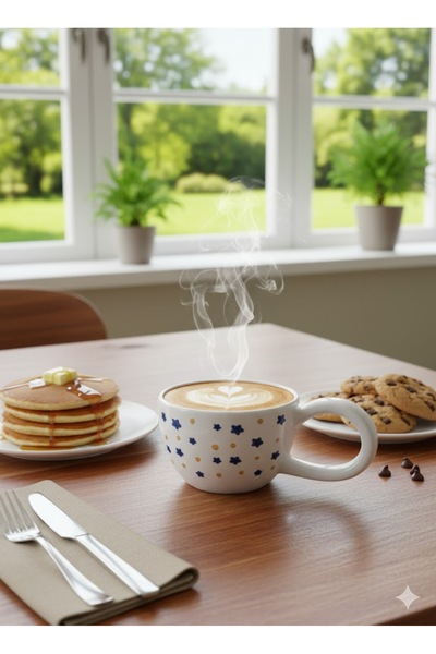 Generic Ceramic mug decorated with bows and hearts