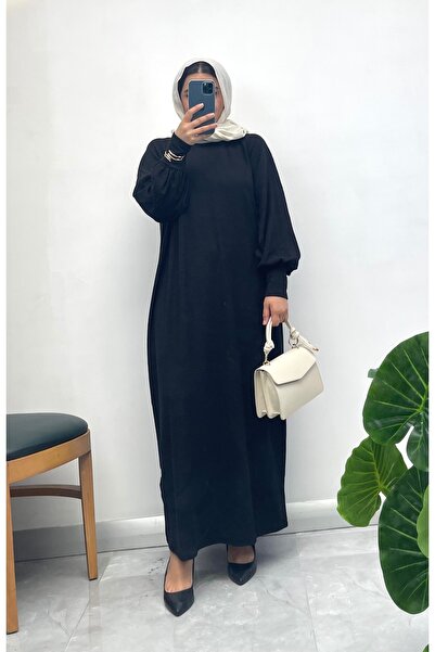 NİSUM MODA Corded Fabric Long Ferace