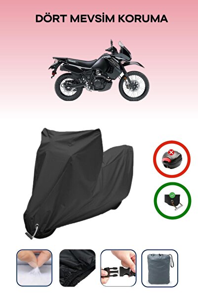 Breen Black Lock Compatible Kawasaki Klr 650 Compatible Motorcycle Tarpaulin Waterproof