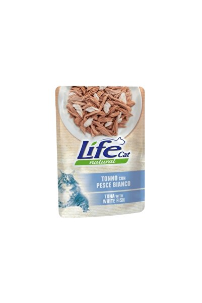 Life Cat لايف كات طعام رطب للقطط البالغة بالتونا والسمك الابيض 70g