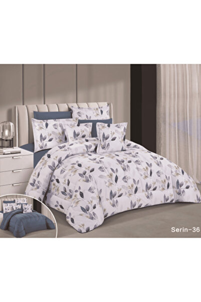 REDROSE COLOR Microfiber Bedspread Set - 5 Pieces