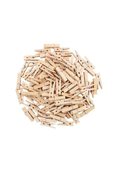 HİDZ Wooden Mini Clothespin - 100 Pieces