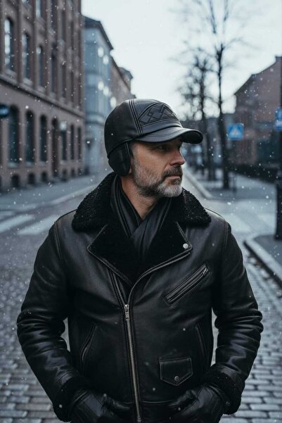 Prahar Sunı deri kulaklı kep