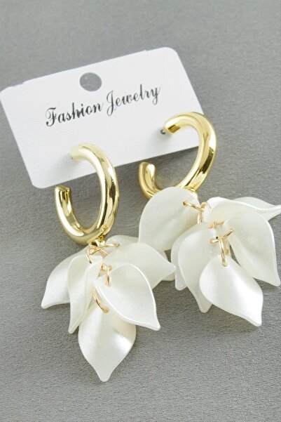 makay أقراط لؤلؤة أوراق الشجر