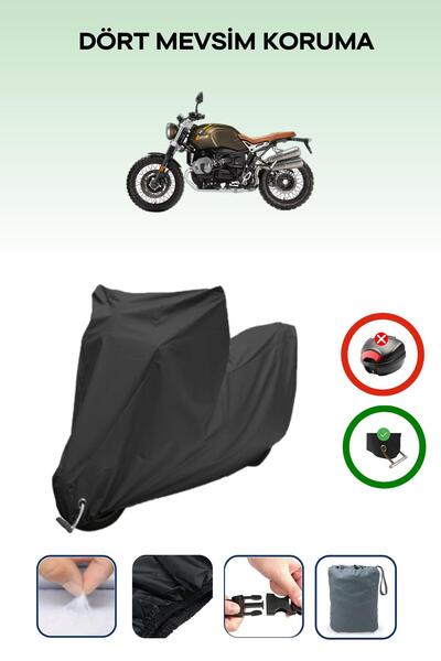Breen Black Lock Compatible Bmw R Nine t Scrambler Compatible Motorcycle Tarp...